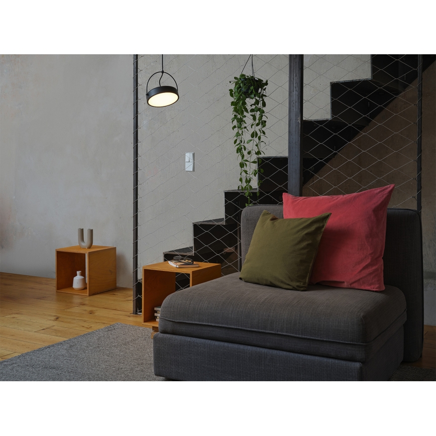 Osram - LED-hanglamp aan kabel DECOR PUCK LED/12W/230V CRI 90 zwart