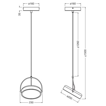 Osram - LED-hanglamp aan kabel DECOR PUCK LED/12W/230V CRI 90 zwart
