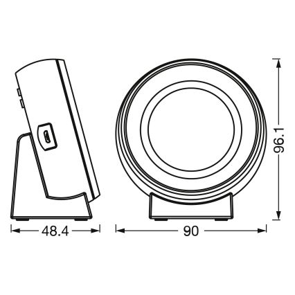 Osram - Horloge numérique LED avec rétroéclairage NIGHTLUX LED/0,3W/5V 1000mAh 3000/4000/6500K blanche