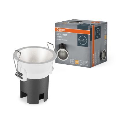 Osram - LED inbouwspot SPOT TWIST LED/5W/230V 3000K Ø 7 cm wit/zilver