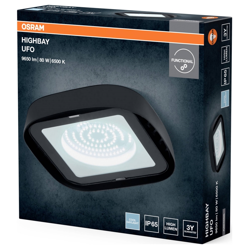 Osram - LED industriële plafondarmatuur HIGHBAY LED/80W/230V 6500K 23x23 cm IP65