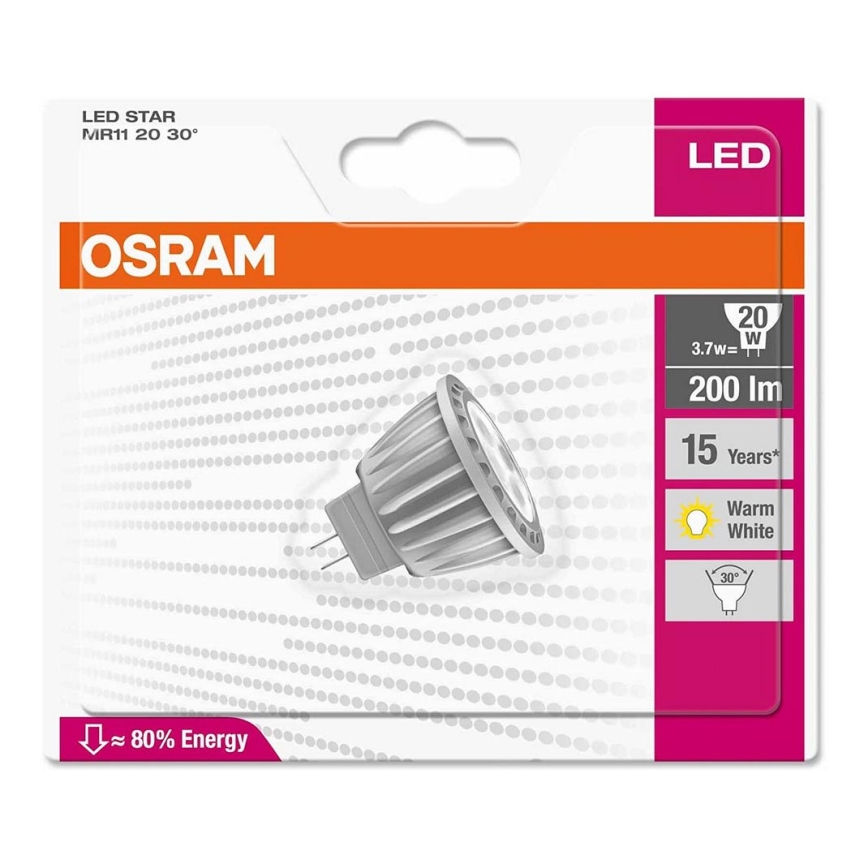Osram - LED-lamp STAR MR11 GU4/3,7 W/12 V 2700 K