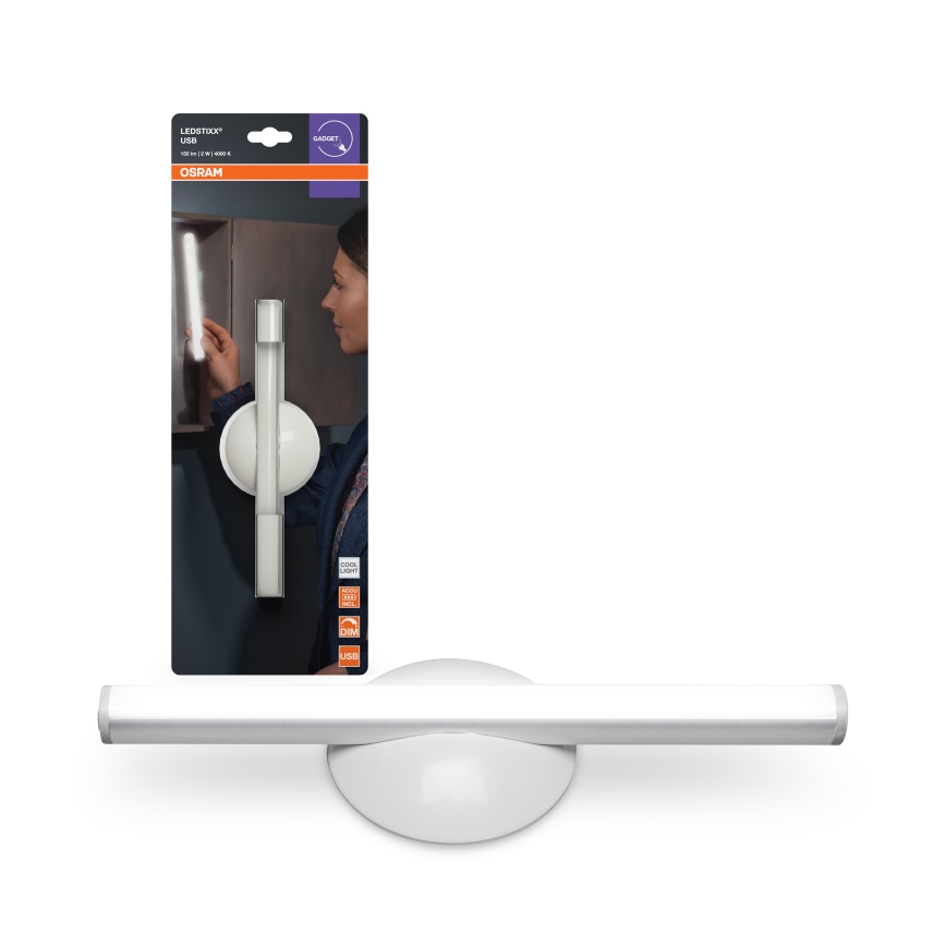 Osram - Veilleuse d'orientation rechargeable LED dimmable LEDSTIXX LED/2W/5V IRC 90, blanche