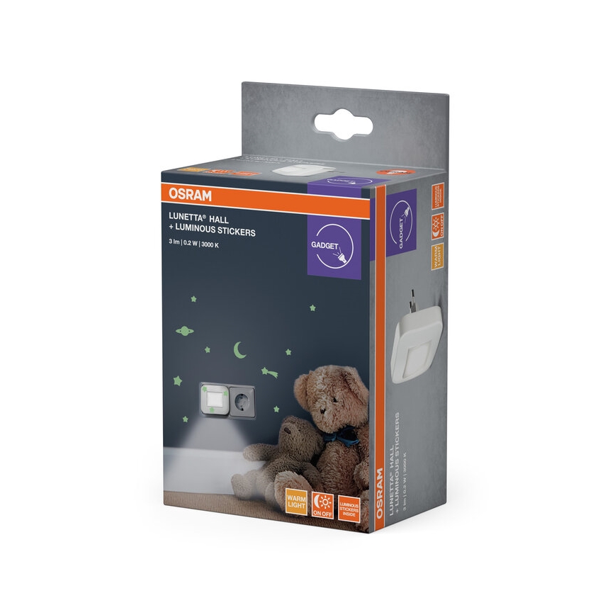 Osram - LED-nachtlampje met schemersensor LUNETTA LED/0,2W/230V