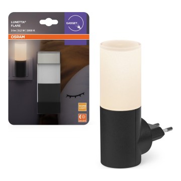 Osram - LED-nachtlampje met schemersensor LUNETTA LED/0,2W/230V zwart