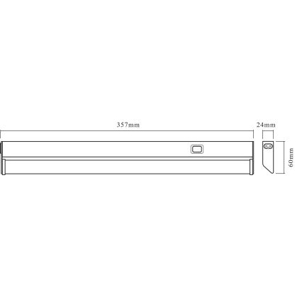 Osram - LED onderbouwarmatuur LINEAR LED/6W/230V 3000K 35,7 cm zilver