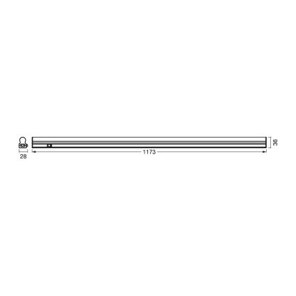 Osram - LED-balkarmatuur met bewegingssensor BATTEN LED/14W/230V 120 cm wit