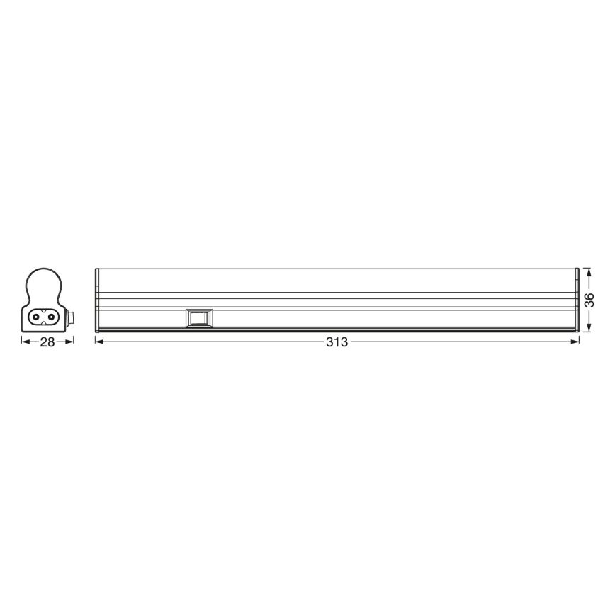 Osram - LED onderbouwarmatuur met bewegingssensor BATTEN LED/4W/230V 3000K 32 cm wit