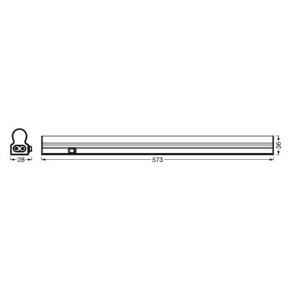 Osram - LED-onderbouwarmatuur met bewegingssensor BATTEN LED/4W/230V 3000K 60 cm wit