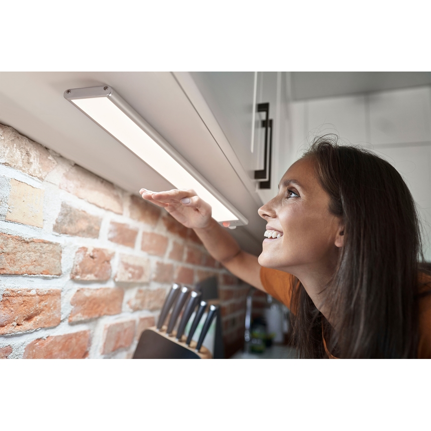 Osram - LED onderbouwarmatuur met bewegings- en schemersensor LINEAR LED/4W/3,7V 1500 mAh 3000/4000/6500K 60 cm grijs