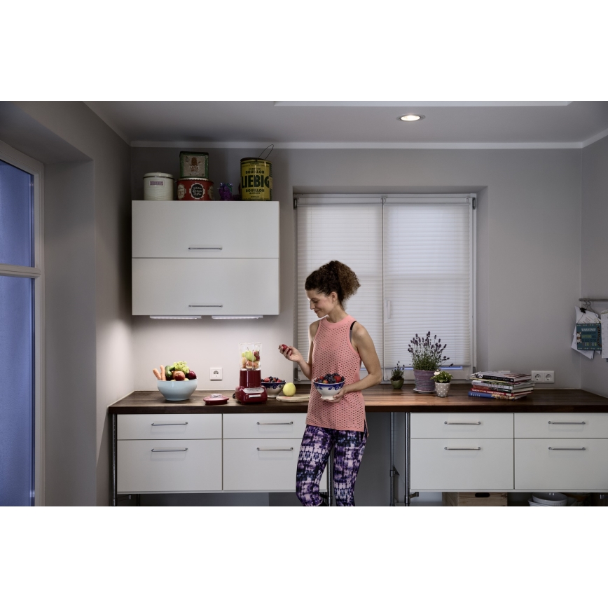 Osram - LED-onderbouwarmatuur met bewegings- en schemersensor LINEARLED LED/2,9W/9V 6xAA 4000K 31,4 cm wit