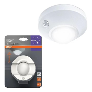 Osram - LED oriëntatielamp met sensor NIGHTLUX LED/2W/3xAA wit