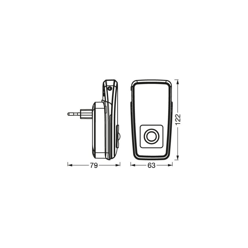 Osram - LED-oriëntatielamp voor in het stopcontact met sensor LUNETTA LED/2W/230V