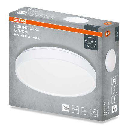 Osram - LED-plafondlamp CEILING LUXO LED/18W/230V Ø 32 cm wit