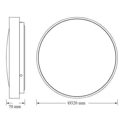 Osram - LED-plafondlamp CEILING LUXO LED/18W/230V Ø 32 cm wit