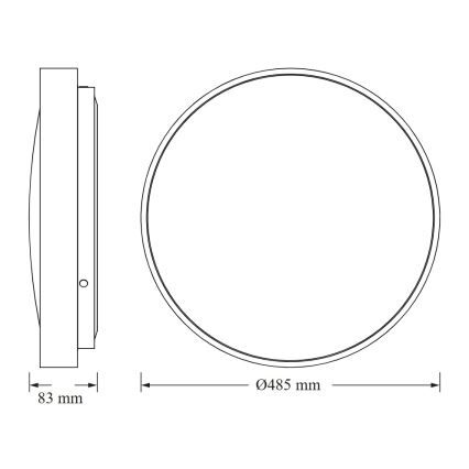 Osram - LED plafondlamp CEILING LUXO LED/36W/230V Ø 49 cm zilverkleurig