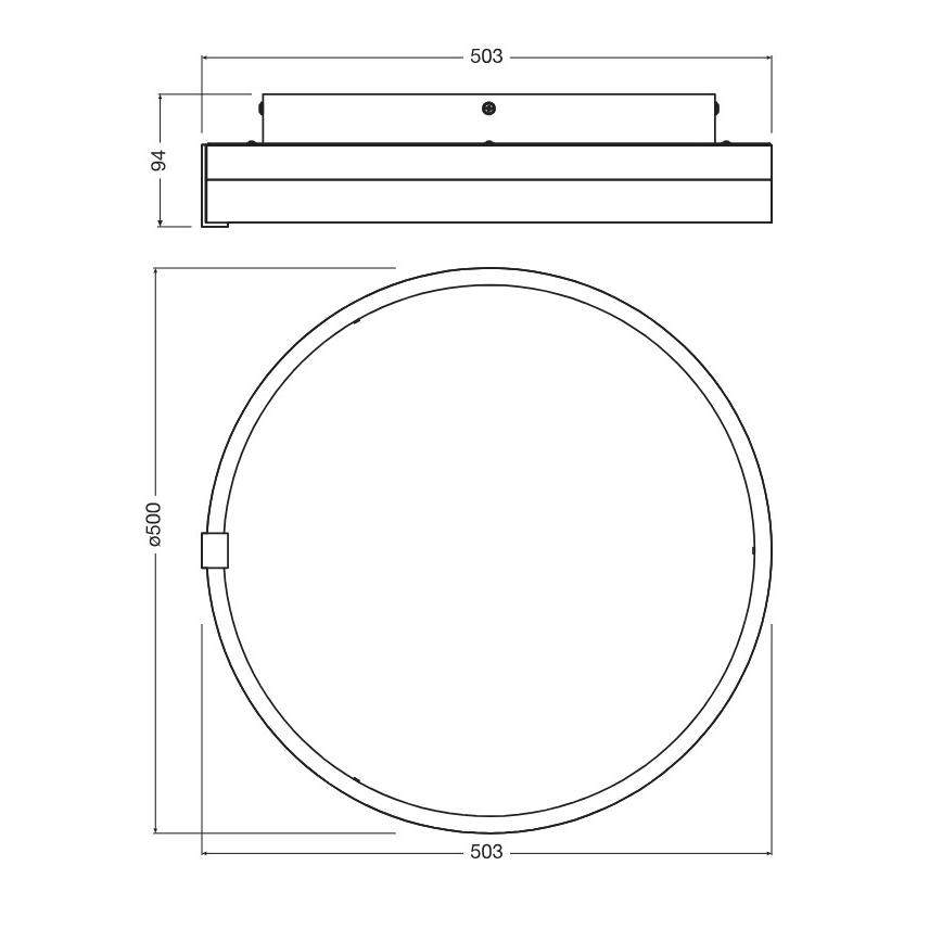 Osram - LED plafondlamp DECOR CIRCLE LED/32W/230V 3000/4000/6500K Ø 50 cm zwart/wit