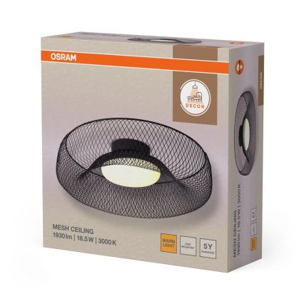 Osram - LED-plafondlamp DECOR MESH LED/18,5W/230V Ø 30 cm zwart