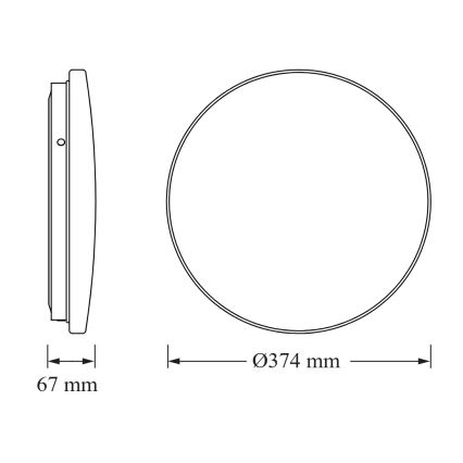 Osram - LED-plafondlamp ROUND met schemersensor LED/24W/230V Ø 37 cm
