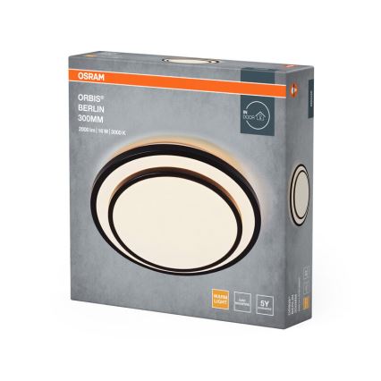 Osram - LED plafondlamp ORBIS BERLIN LED/16W/230V Ø 29,3 cm zwart
