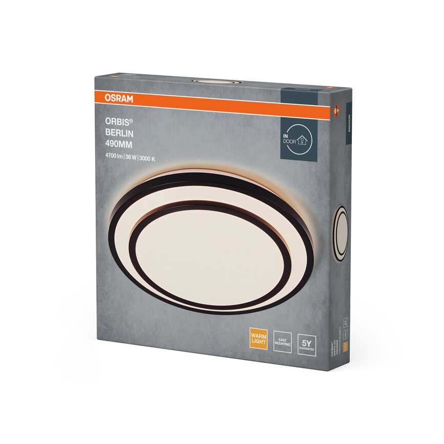 Osram - LED-plafondlamp ORBIS BERLIN LED/36W/230V Ø 49,2 cm zwart