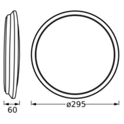 Osram - LED plafondlamp ORBIS DUBLIN LED/16W/230V Ø 30 cm zilver