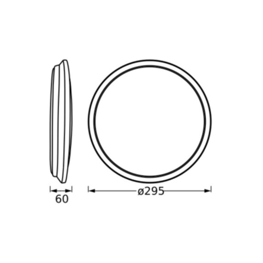 Osram - LED plafondlamp ORBIS DUBLIN LED/16W/230V Ø 30 cm zilver