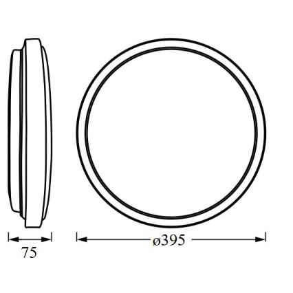 Osram - LED plafondlamp ORBIS LONDON LED/24W/230V Ø 39,5 cm wit