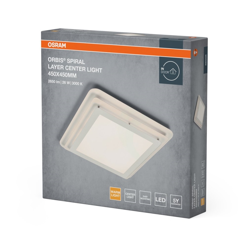 Osram - LED plafondlamp ORBIS SPIRAL LED/26W/230V 45x45 cm wit