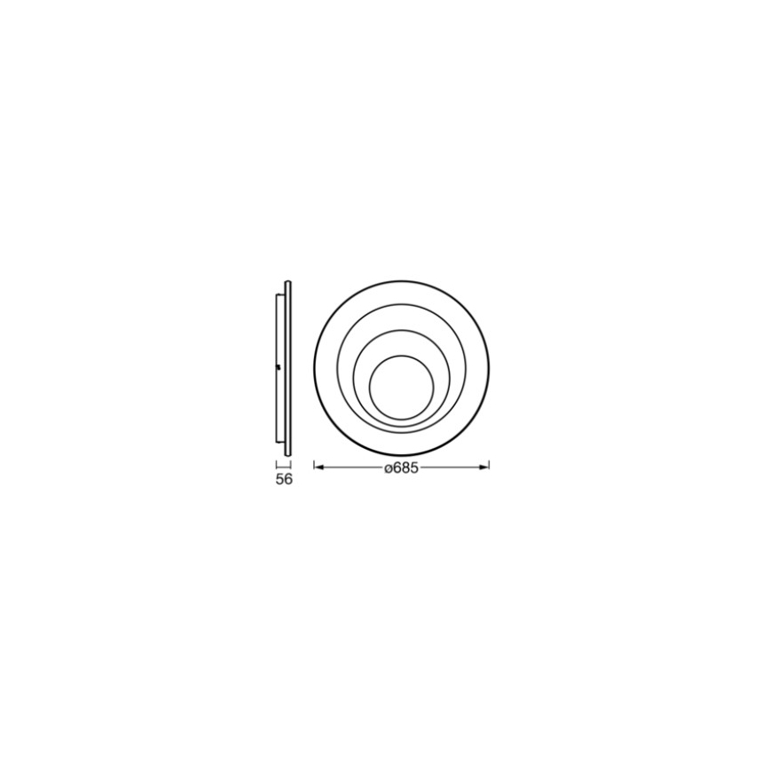 Osram - LED-plafondlamp ORBIS SPIRAL LED/63W/230V Ø 68,5 cm