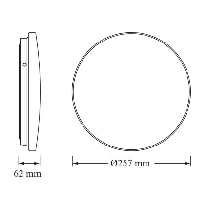 Osram - LED plafondlamp voor badkamer CEILING ROUND LED/12W/230V 6500K Ø 26 cm IP44 wit