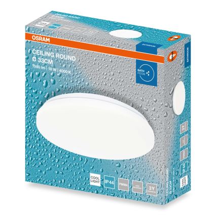 Osram - LED plafondlamp voor de badkamer CEILING ROUND LED/18W/230V 4000K Ø 33 cm IP44 wit