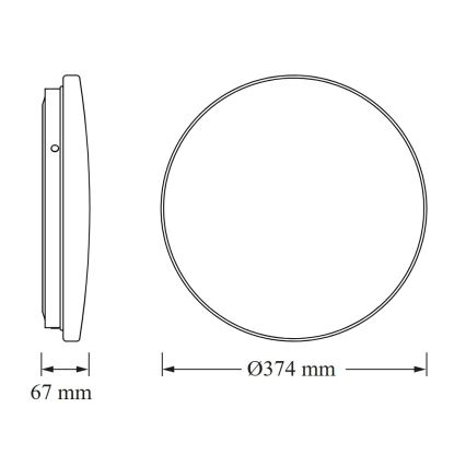 Osram - LED plafondlamp voor badkamer CEILING ROUND LED/24W/230V 4000K Ø 37 cm IP44 wit