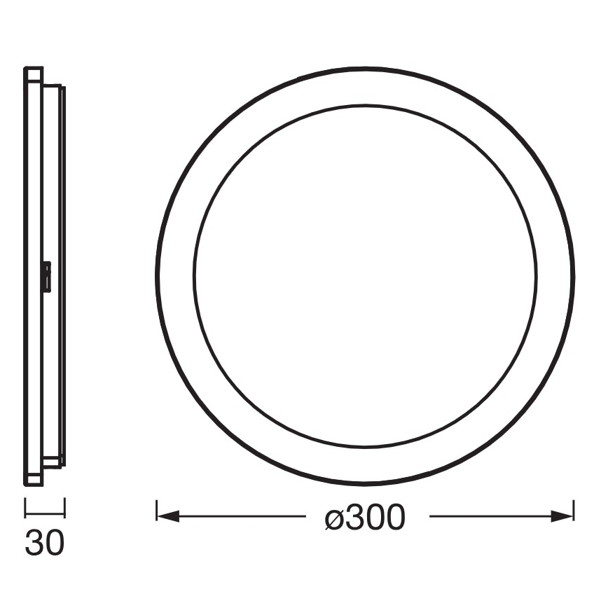 Osram - LED plafondlamp voor badkamer ORBIS DISC LED/22W/230V 3000/4000K Ø 30 cm IP44 bruin