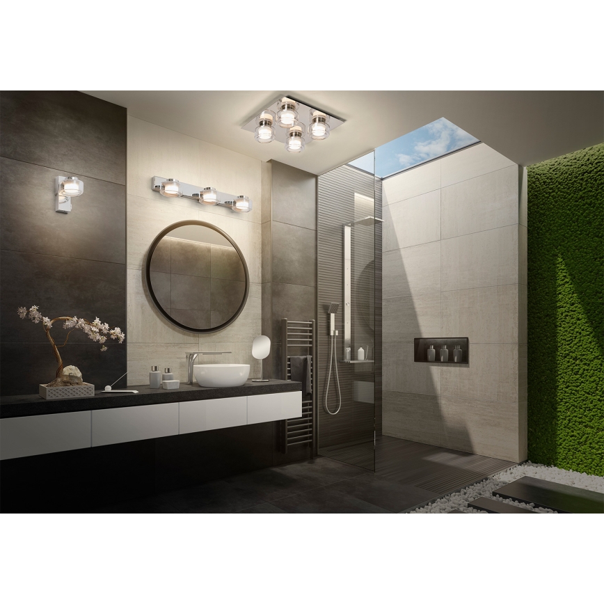 Osram - LED-plafondlamp voor de badkamer ORBIS FLAME 4xLED/5,5W/230V 3000/4000K IP44 glanzend chroom