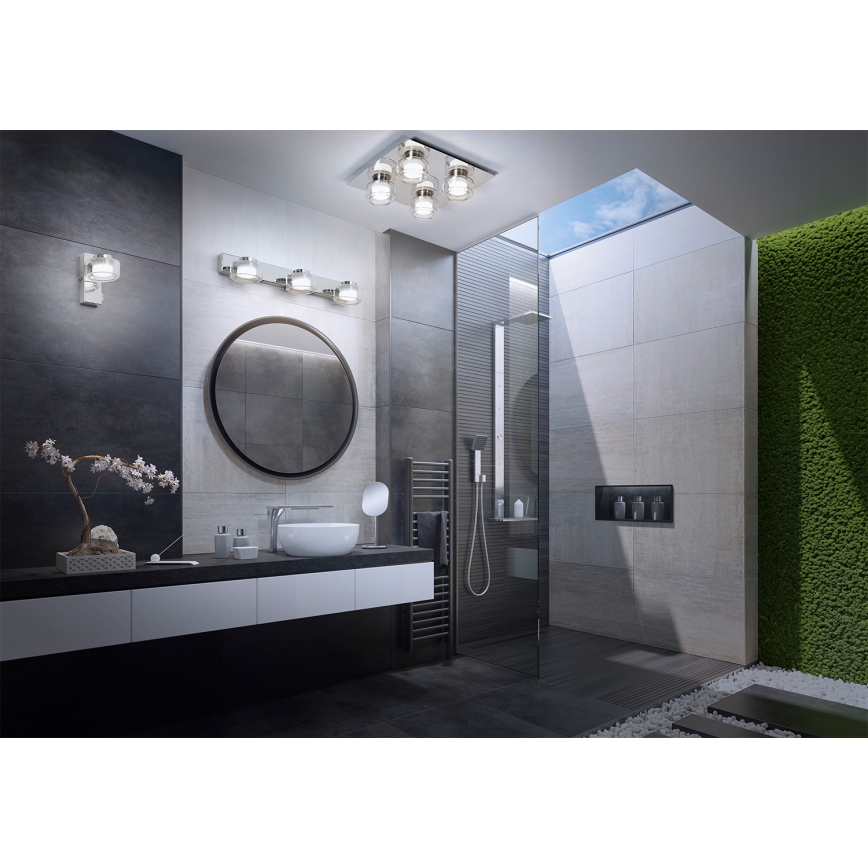 Osram - LED-plafondlamp voor de badkamer ORBIS FLAME 4xLED/5,5W/230V 3000/4000K IP44 glanzend chroom