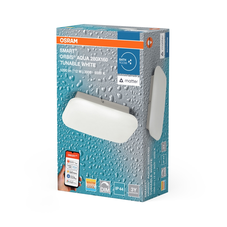 Osram - Plafonnier LED dimmable pour salle de bains SMART+ AQUA LED/12W/230V 3000-6500K IP44 Wi-Fi