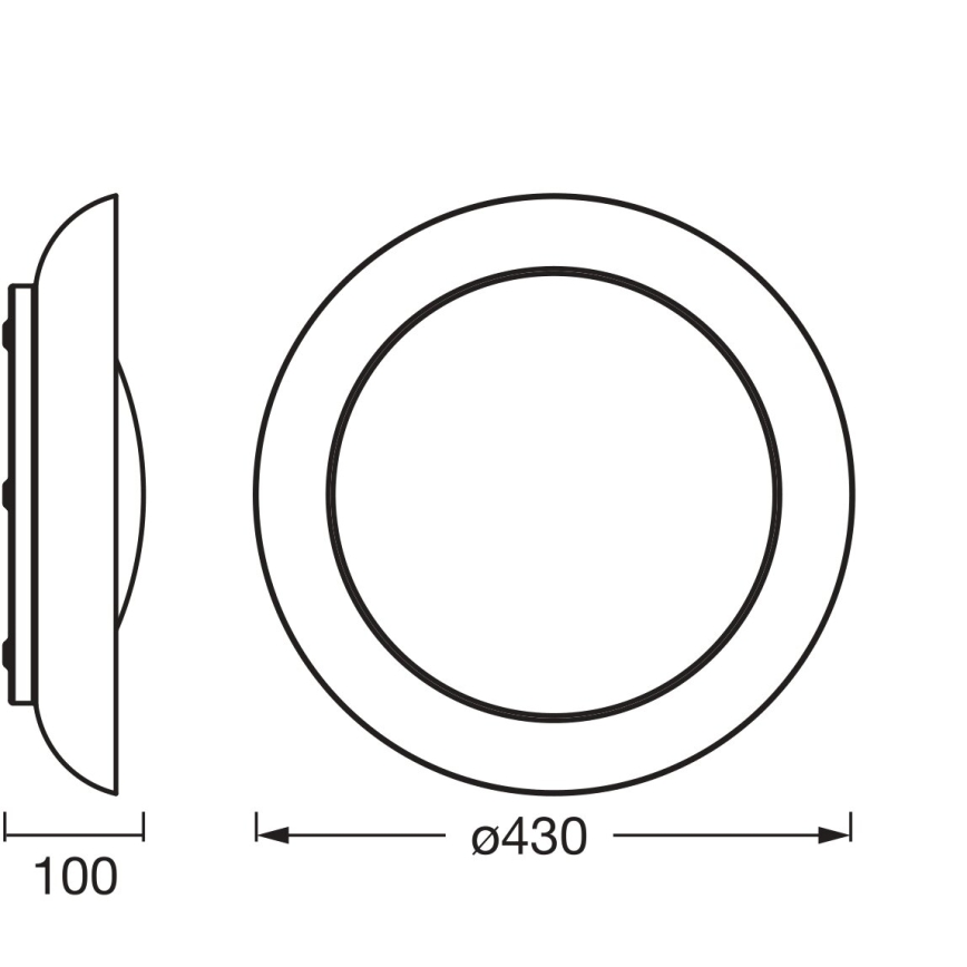 Osram - Plafonnier LED dimmable PLATE LED/35W/230V Ø 43 cm vert
