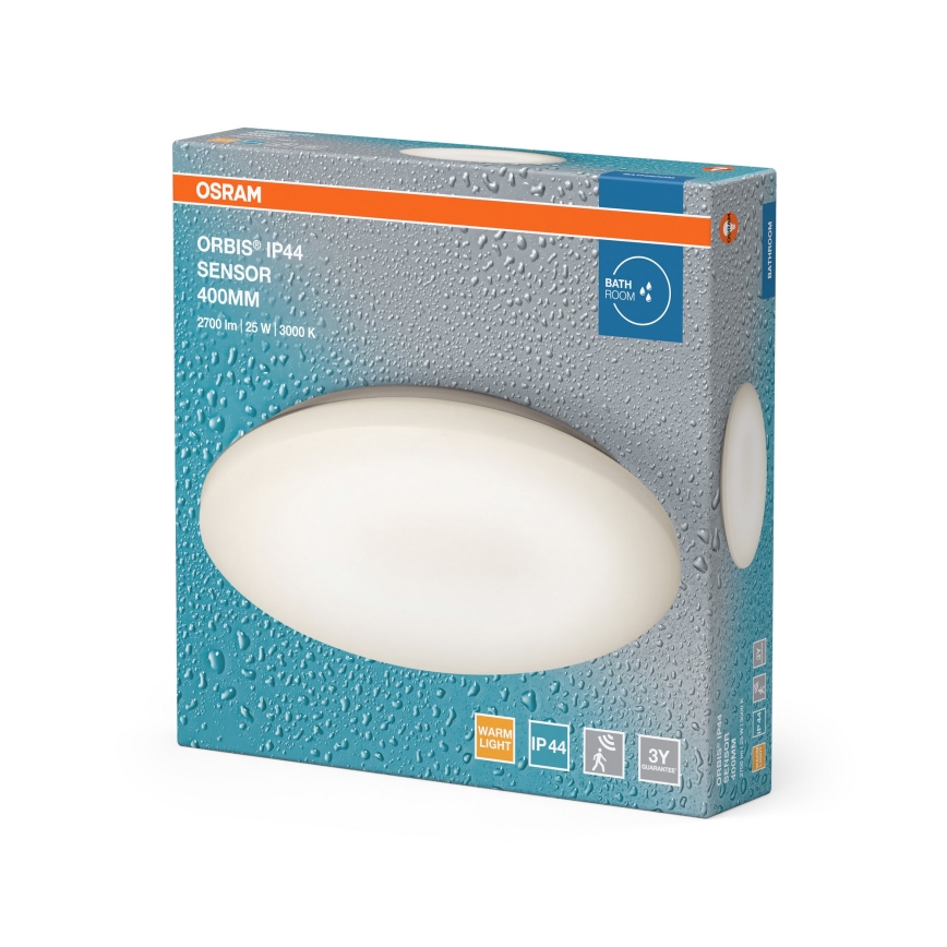 Osram - Plafonnier LED pour salle de bains avec détecteur de mouvement et capteur crépusculaire ORBIS LED/25W/230V IP44