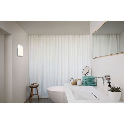 Osram - LED plafondlamp voor badkamer ORBIS DISC LED/22W/230V 3000/4000K 30x30 cm IP44 roestvrij staal