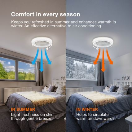 Osram - Dimbare LED-plafondlamp met geïntegreerde ventilator MURLAN LED/26W/230V 3000-6500K + afstandsbediening