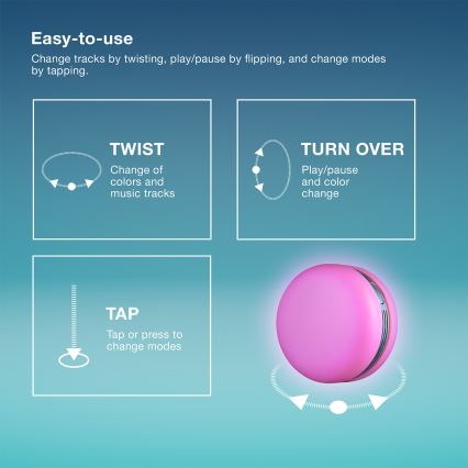Osram - LED RGB dimbare luidspreker SMART+ MACARON LED/1,75W/3,7V 450 mAh oranje