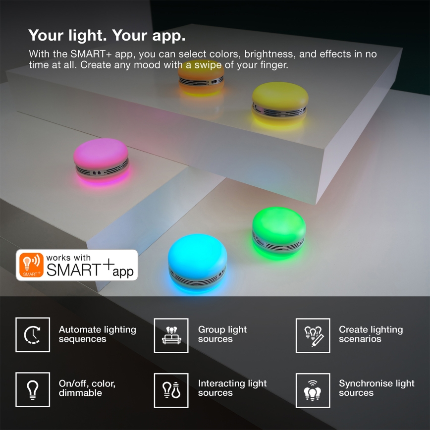 Osram - LED RGB dimbare luidspreker SMART+ MACARON LED/1,75W/3,7V 450 mAh oranje