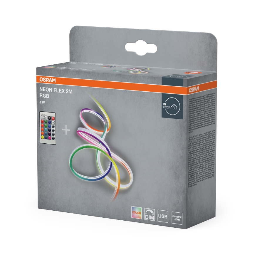 Osram - Dimbare RGBW LED-strip NEON FLEX 2m LED/4W/5V + afstandsbediening