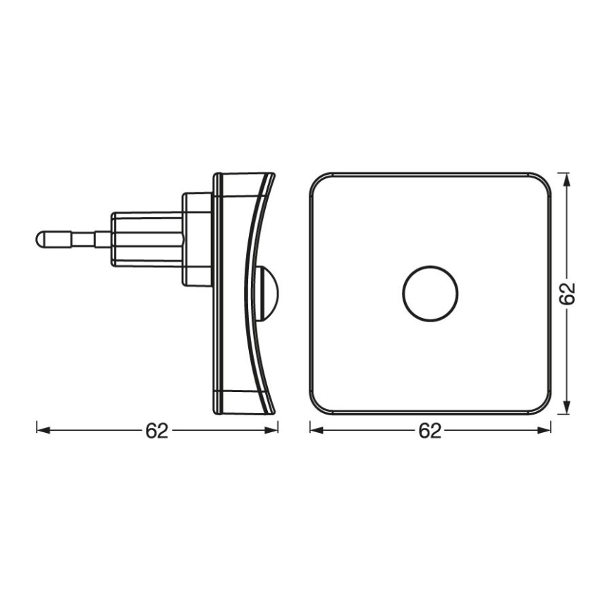 Osram - LED RGB oriëntatielampje voor in het stopcontact met sensor LUNETTA LED/0,3W/230V