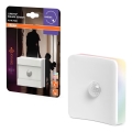 Osram - LED RGB oriëntatielampje voor in het stopcontact met sensor LUNETTA LED/0,3W/230V