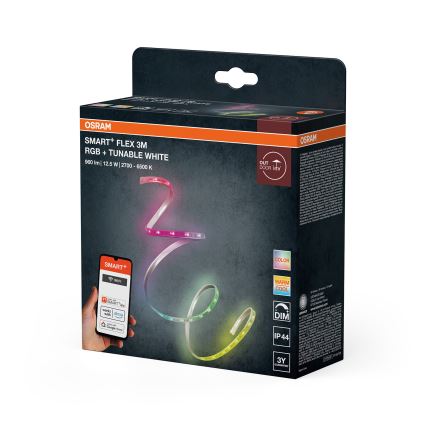 Osram - LED RGB+TW dimbare buiten-LED-strip SMART+ FLEX 3m LED/12,5W/230V 2700-6500K IP44 Wi-Fi