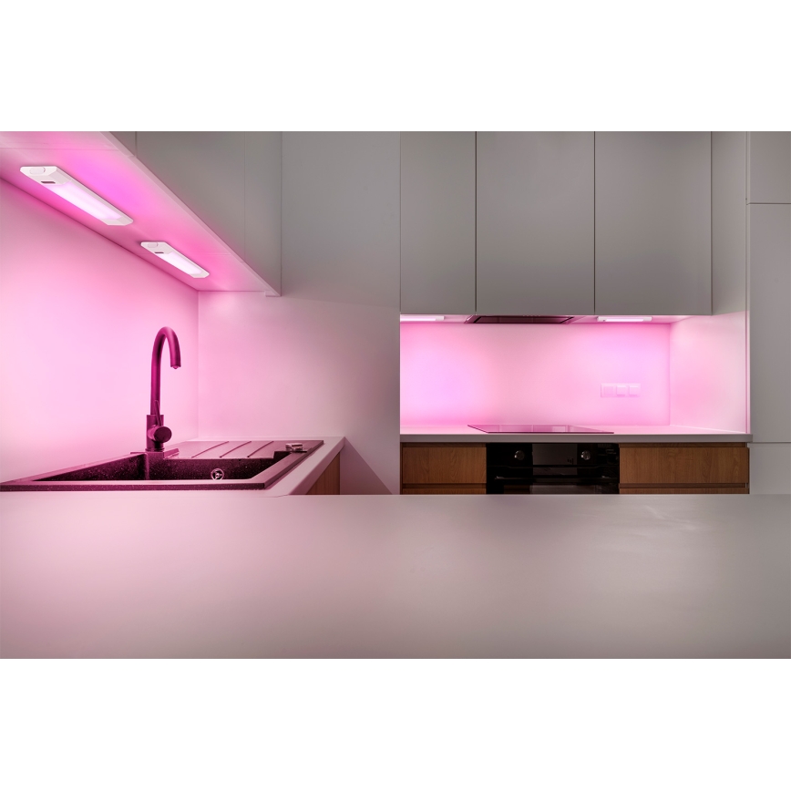 Osram - LED RGBW dimbaar onderbouwarmatuur met bewegingssensor LINEAR EDGE LED/4W/230V 30 cm wit + afstandsbediening