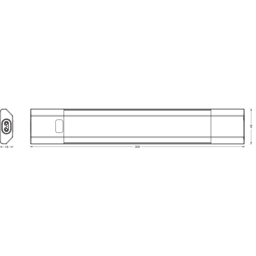 Osram - LED RGBW dimbaar onderbouwarmatuur met bewegingssensor LINEAR EDGE LED/4W/230V 30 cm wit + afstandsbediening