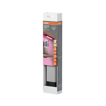 Osram - LED RGBW dimbare onderbouwarmatuur met bewegingssensor LINEAR EDGE LED/4W/230V 30 cm zwart + afstandsbediening